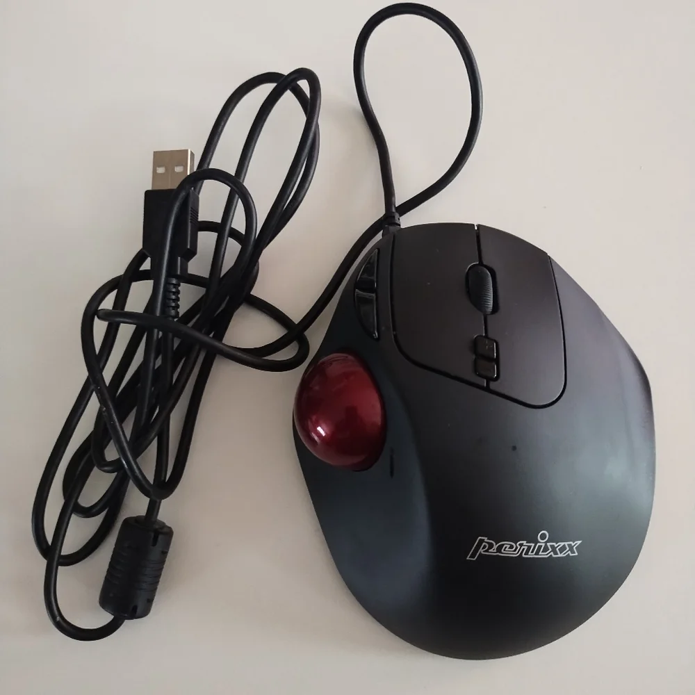 Black Ergonomic Trackball Mouse